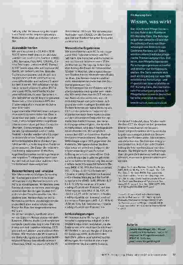 Vorschauseite 2: Verringert computergestütztes Training das Demenzrisiko?