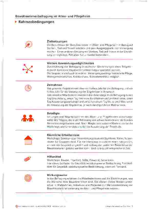 Vorschauseite 4: Bewohnerinnenbefragung im Altenund Pflegeheim