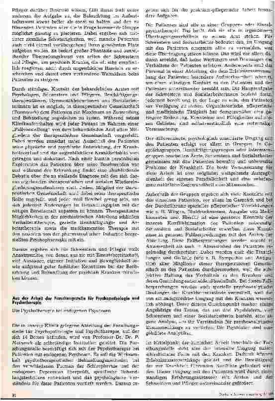 Vorschauseite 4: Pflegerische Aufgaben und Besonderheiten einer psychiatrischen Klinik die Forschungsaufgaben zu erfüllen hat