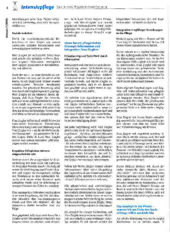 Vorschauseite 2: Pflegerische Herausforderung: Anleiten von Angehörigen zur Kommunikation mit einem orientierungsbeeinträchtigten und unruhigen Patienten