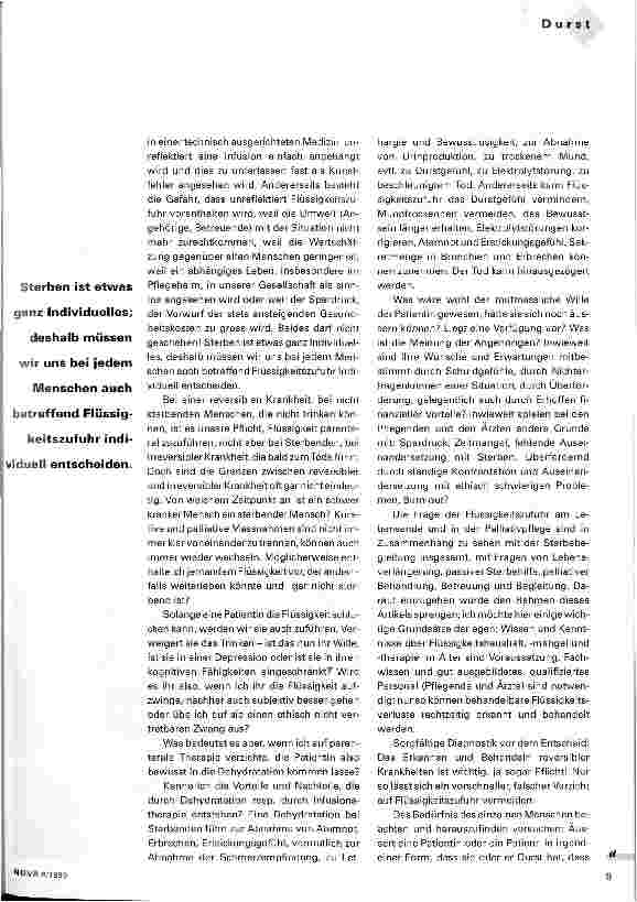 Vorschauseite 4: Flüssigkeitsmangel bei älteren Menschen Wie erkennen - wie behandeln?