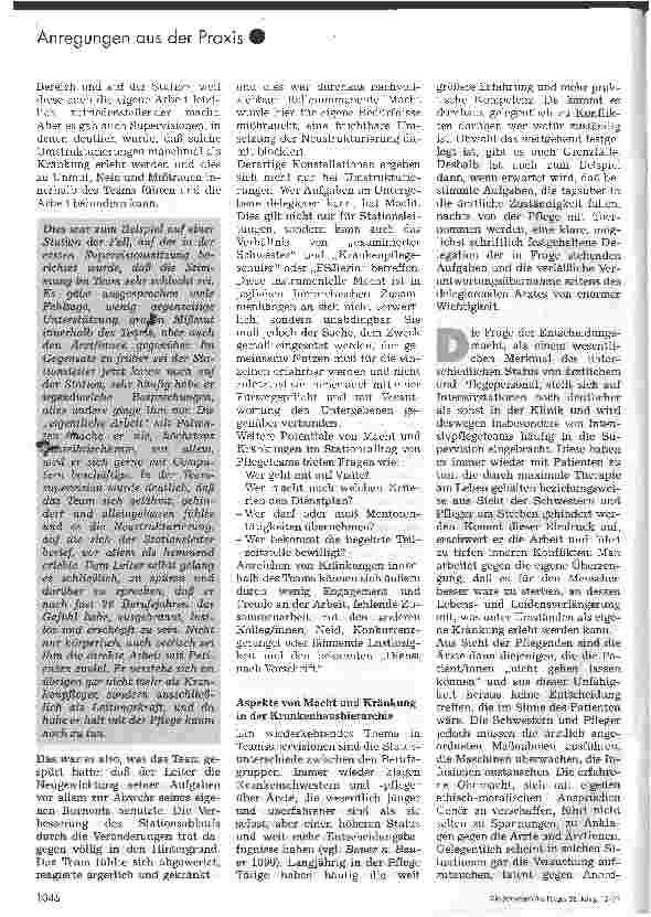 Vorschauseite 3: Krankenpflege zwischen Macht und Kränkung