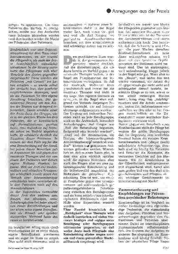 Vorschauseite 4: Krankenpflege zwischen Macht und Kränkung