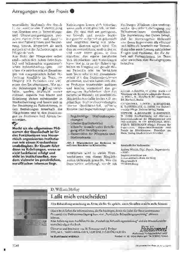 Vorschauseite 5: Krankenpflege zwischen Macht und Kränkung