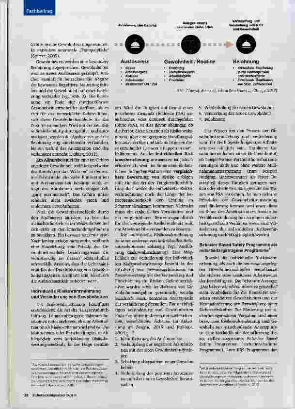 Vorschauseite 3: Betriebliche Arbeitsschutzstrategie ohne verhaltensbasiertes Konzept nicht erfolgreich!