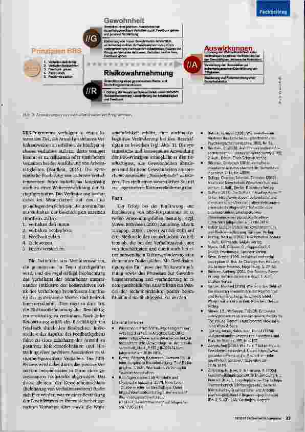 Vorschauseite 4: Betriebliche Arbeitsschutzstrategie ohne verhaltensbasiertes Konzept nicht erfolgreich!