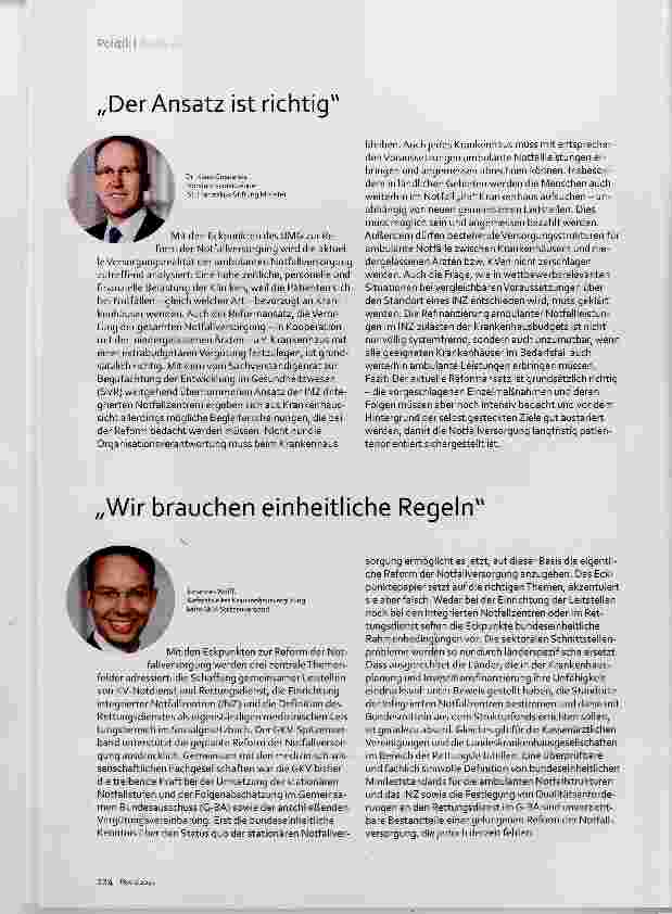 Vorschauseite 3: Notfallversorgung Das Geld geht neue Wege