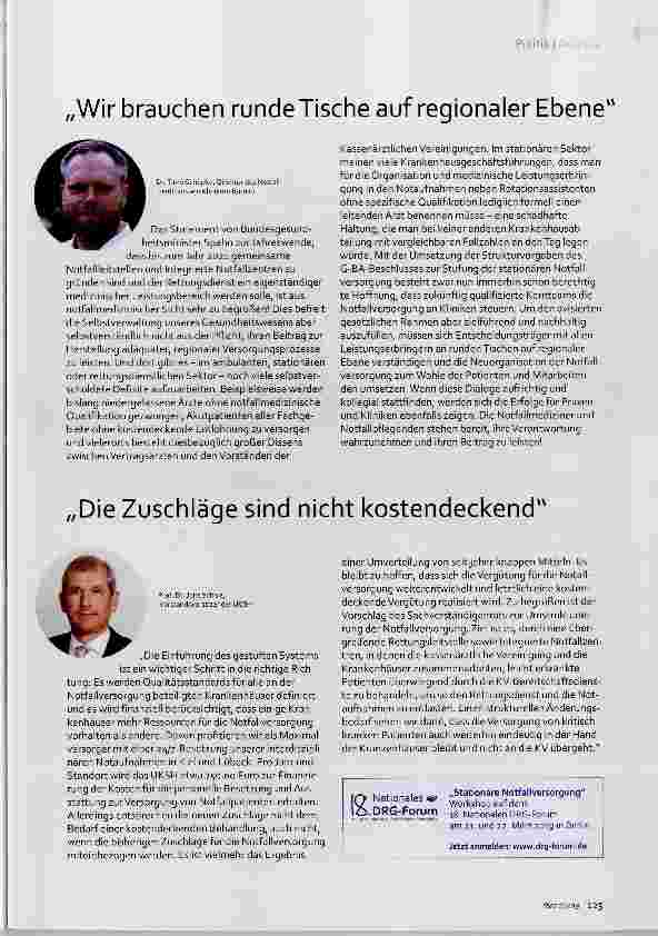 Vorschauseite 4: Notfallversorgung Das Geld geht neue Wege