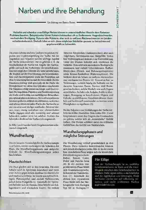 Vorschauseite 1: Narben und ihre Behandlung
