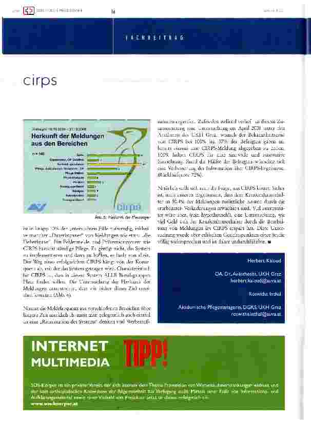 Vorschauseite 5: das fehlermeldeund präventionssystem „cirps