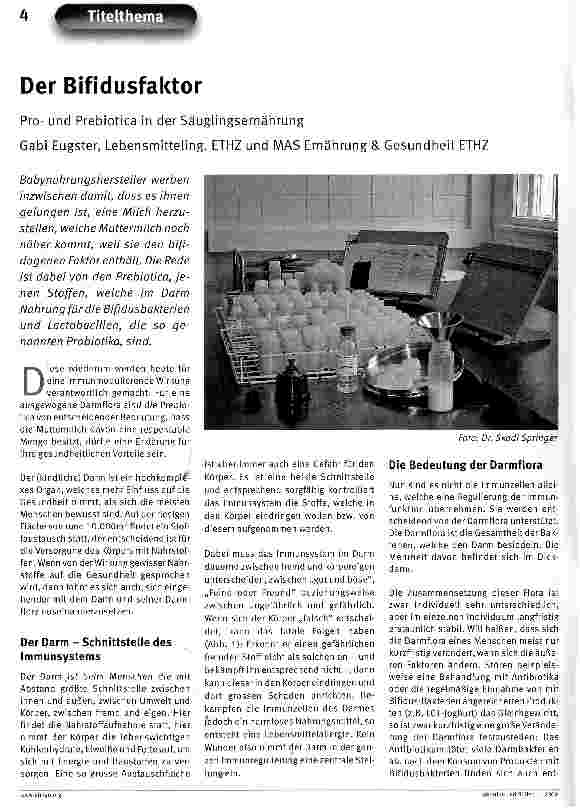 Vorschauseite 1: Der Bifidusfaktor