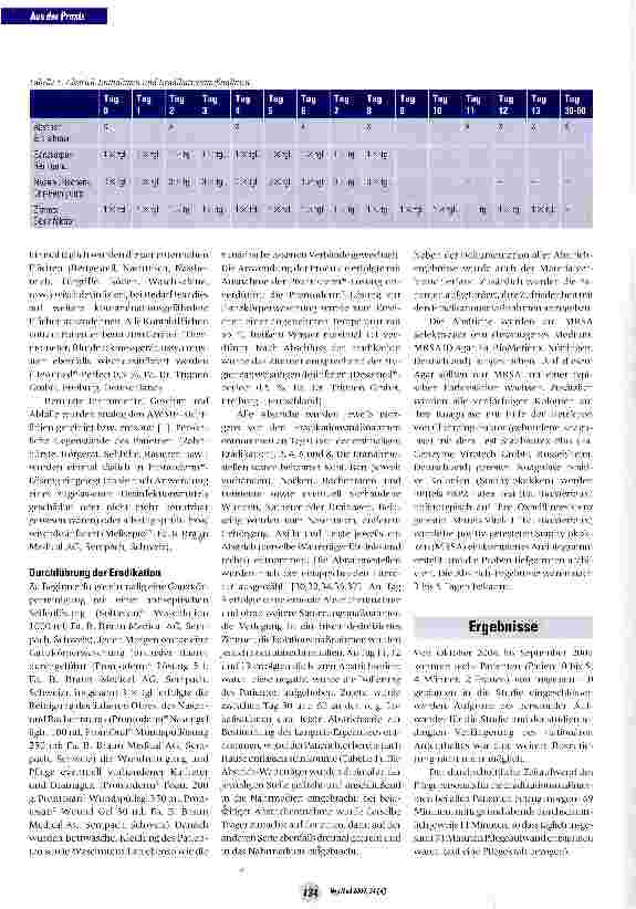 Vorschauseite 3: Prospektive Pilotstudie zur MRSA-Eradikation mittels Polyhexamethylbiguanid (PHMB)-haltiger Substanzen