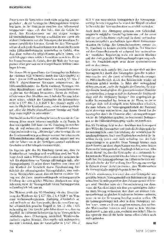 Vorschauseite 6: Informationsrecht über den Inhalt von Altverträgen aus § 127 Abs. 2 S. 4 SGB V§ 127 SGB V, Art. 12 Abs. i GG
