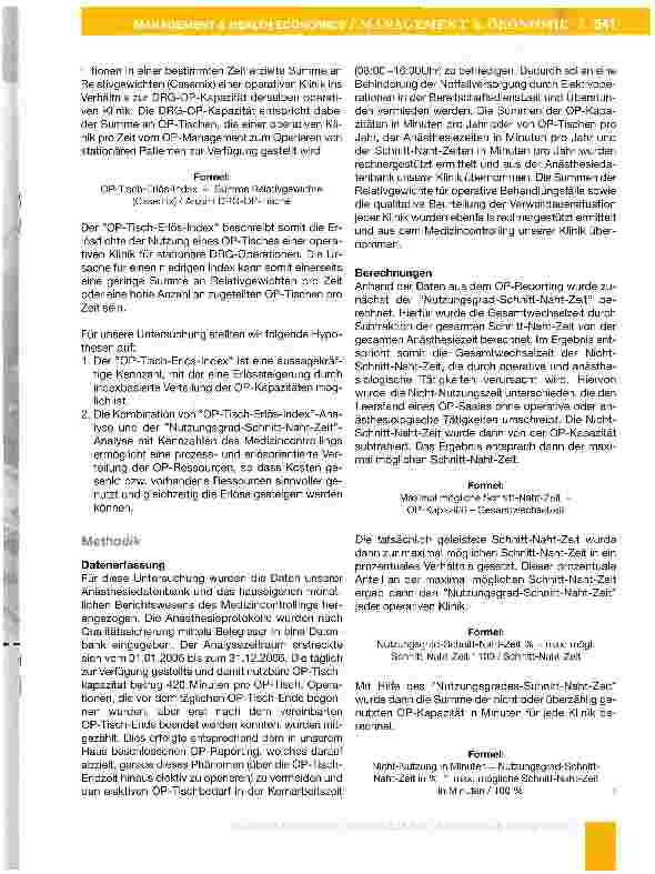 Vorschauseite 3: Steigerung der DRG-Erlöse durch Erlösorientierte OP-Tischverteilung