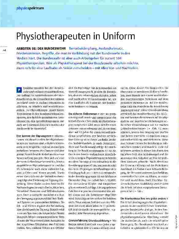 Vorschauseite 1: Physiotherapeuten in Uniform