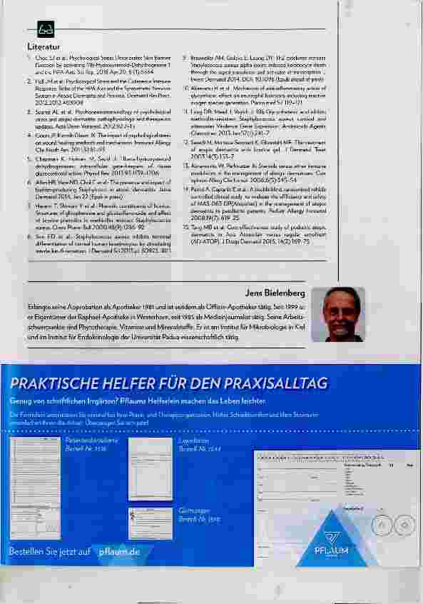 Vorschauseite 4: Psychologischer Stress und die Barrierefunktion der Haut