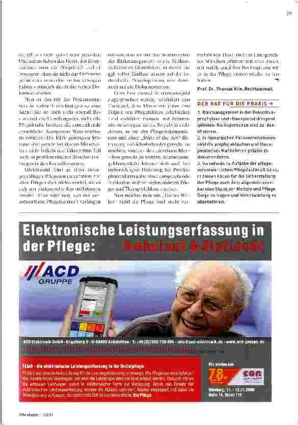 Vorschauseite 2: Dekubitusprophylaxe Bei Pflegemängeln gibt es Schmerzensgeld