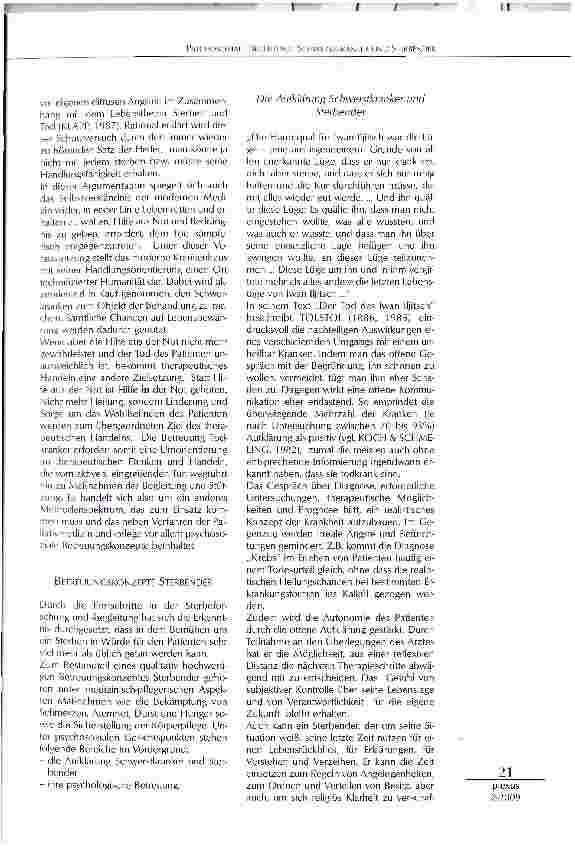 Vorschauseite 2: PSYCHOSOZIALE BEGLEITUNG SCHWERSTKRANKER UND STERBENDER