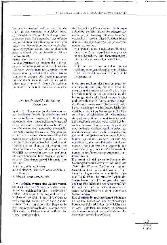Vorschauseite 4: PSYCHOSOZIALE BEGLEITUNG SCHWERSTKRANKER UND STERBENDER