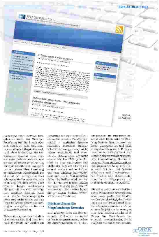 Vorschauseite 2: Newsblog für Pflegekräfte