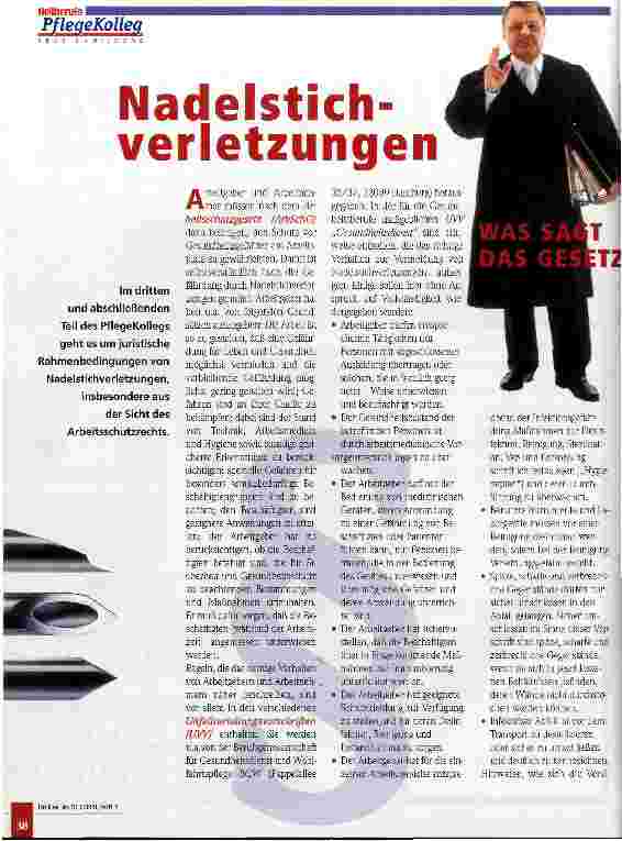 Vorschauseite 1: Nadelstichverletzungen