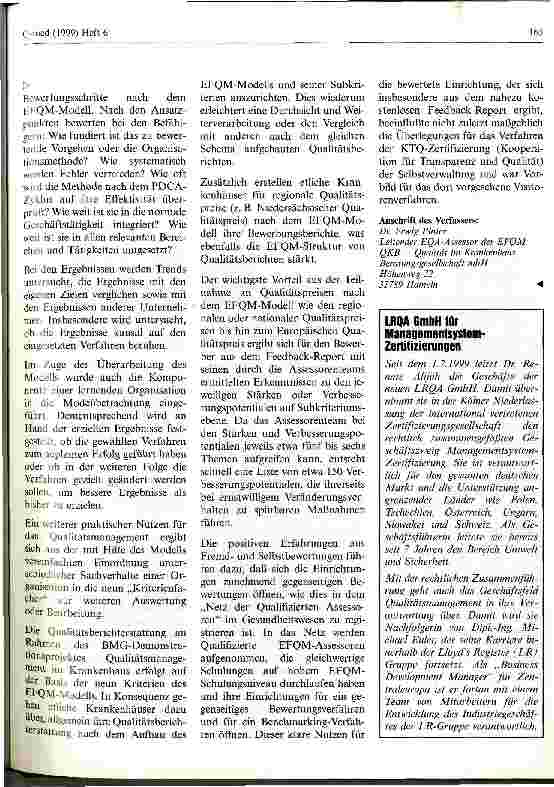 Vorschauseite 4: Der Europäische Qualitätspreis - Welche Auswirkungen hat er auf die Praxis des Qualitätsmanagements?