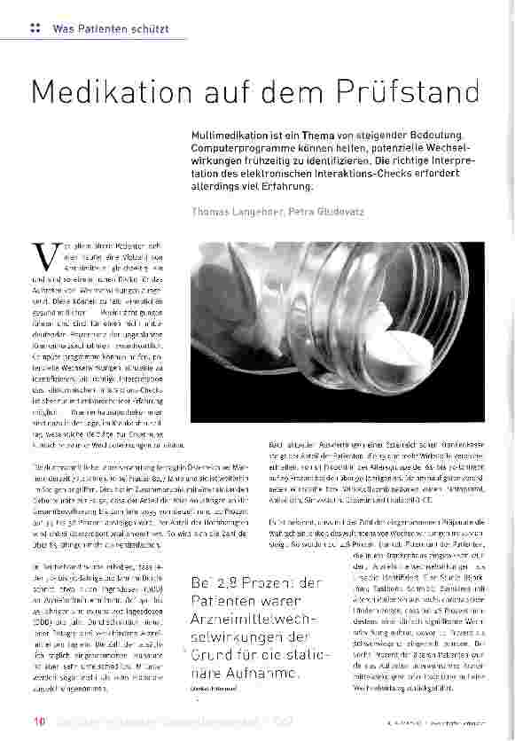 Vorschauseite 1: Medikation auf dem Prüfstand