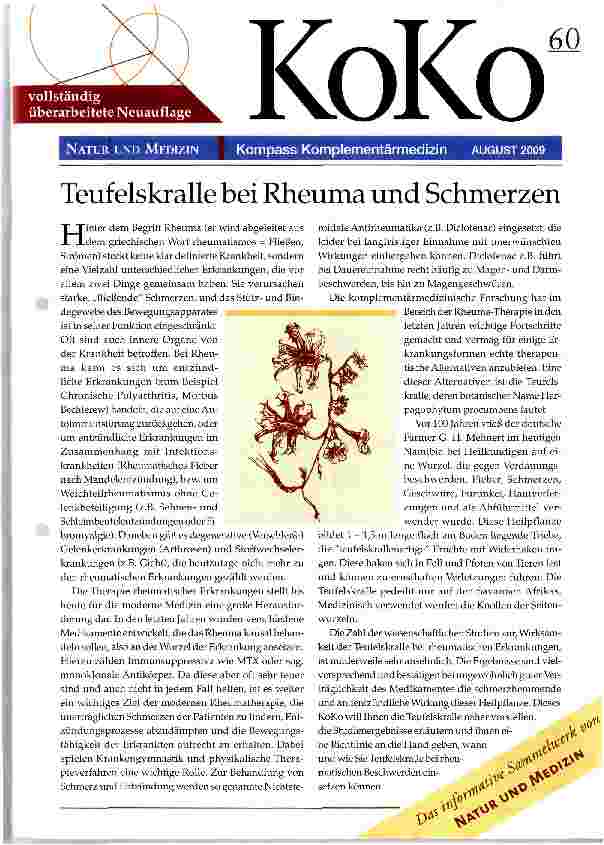 Vorschauseite 1: Teufelskralle bei Rheuma und Schmerzen