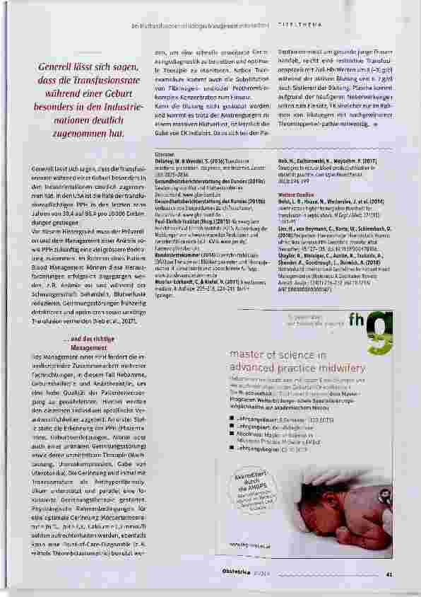 Vorschauseite 4: Bei Bluttransfusionen ist richtiges Management entscheidend