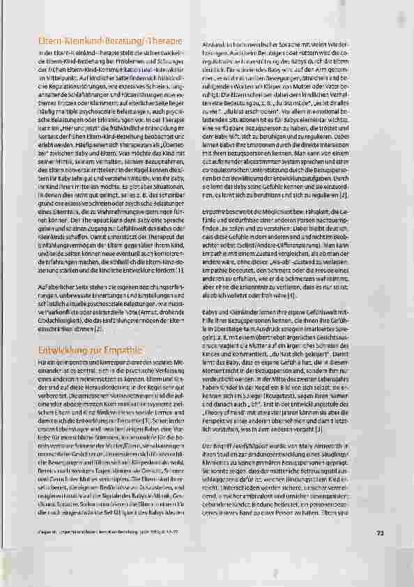 Vorschauseite 2: Empathie und frühe Eltern-Kind-Beziehung