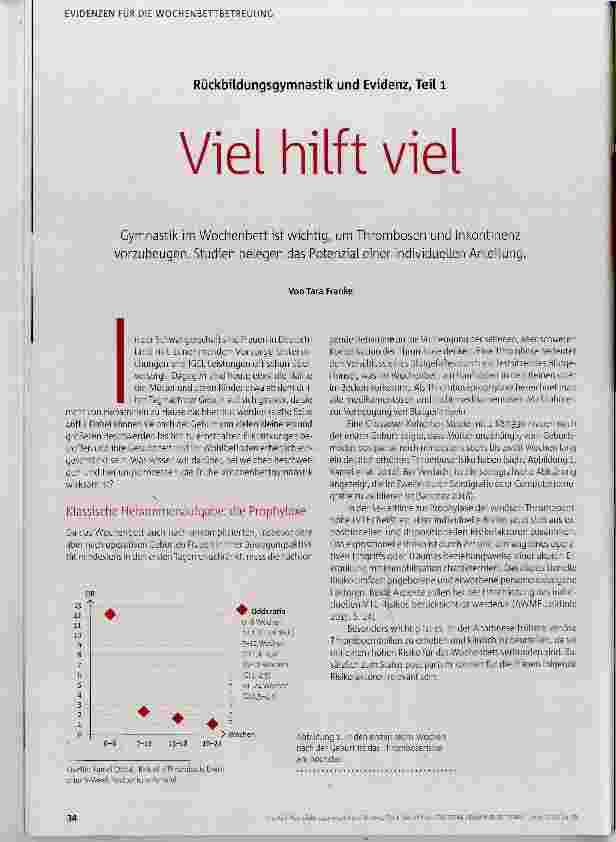 Vorschauseite 1: Rückbildungsgymnastik und Evidenz, Teil 1 Viel hilft viel