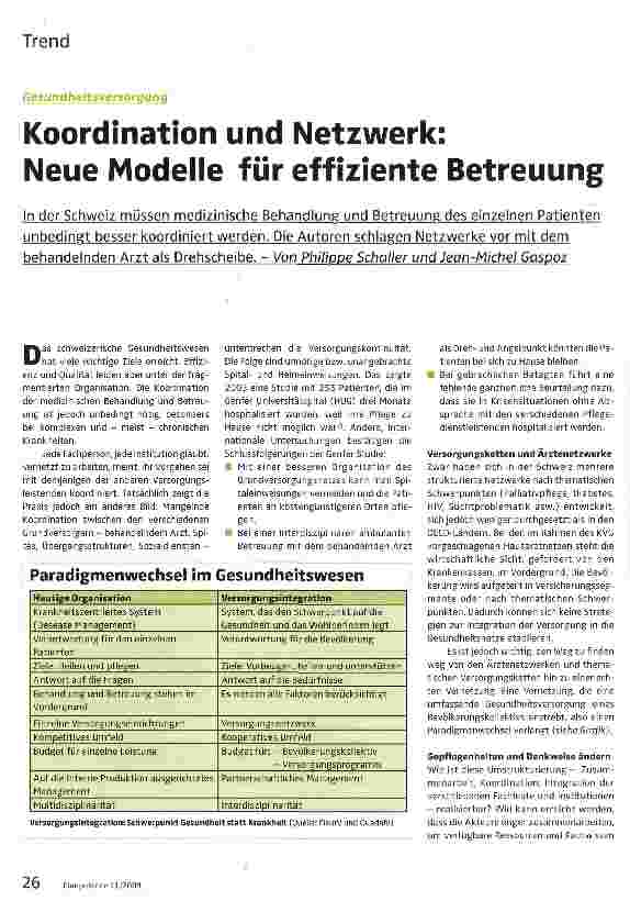Vorschauseite 1: Koordination und Netzwerk: Neue Modelle für effiziente Betreuung