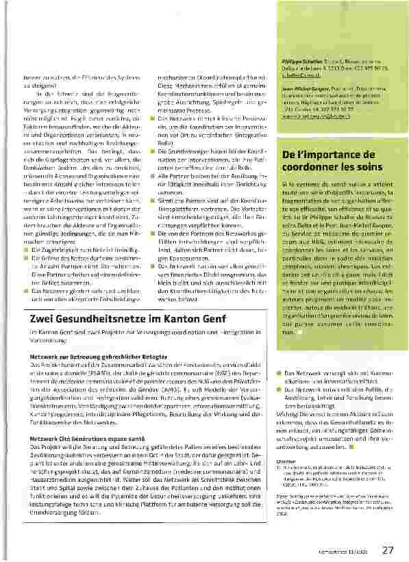 Vorschauseite 2: Koordination und Netzwerk: Neue Modelle für effiziente Betreuung