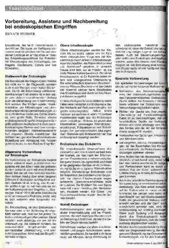 Vorschauseite 1: Vorbereitung, Assistenz und Nachbereitung bei endoskopischen Eingriffen