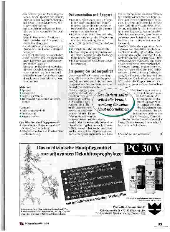 Vorschauseite 4: Prophylaxe durch optische und palpatorische Hautkontrolle: Dekubitus - ein sichtbares Phänomen