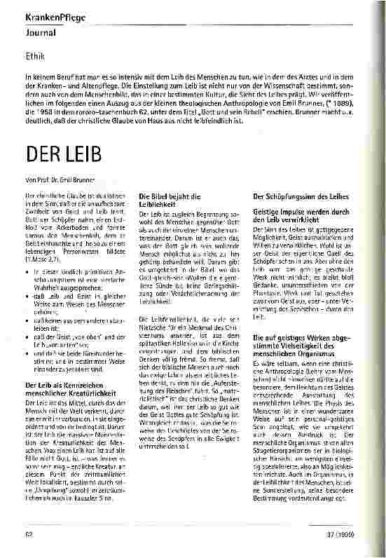 Vorschauseite 1: Der Leib