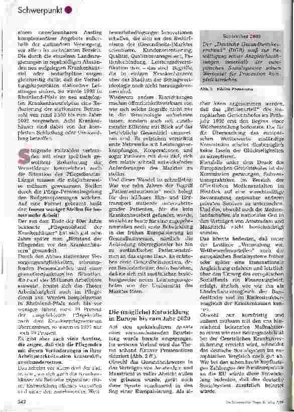 Vorschauseite 2: Anforderungen an Krankenhaus und Pflege in einer europäischen Entwicklung