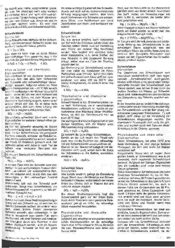 Vorschauseite 2: Grundlagen der Chemie 7. Folge: Anorganische Chemie (V)