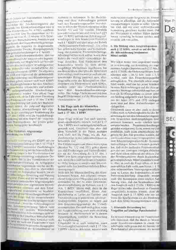 Vorschauseite 2: Besondere Probleme aus der Krankenhausbuchführungsverordnung - KHBV