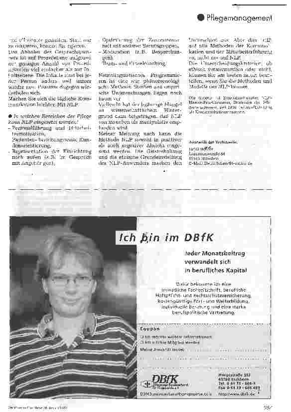 Vorschauseite 3: Alles in Ordnung ist besser als Machen Sie sich keine Sorgen NLP in der Krankenpflege, ein Kommunikationsmodell aus den USA