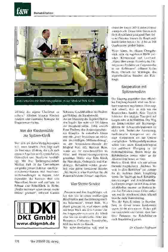 Vorschauseite 2: Reha-Kliniken weiterhin unter Druck