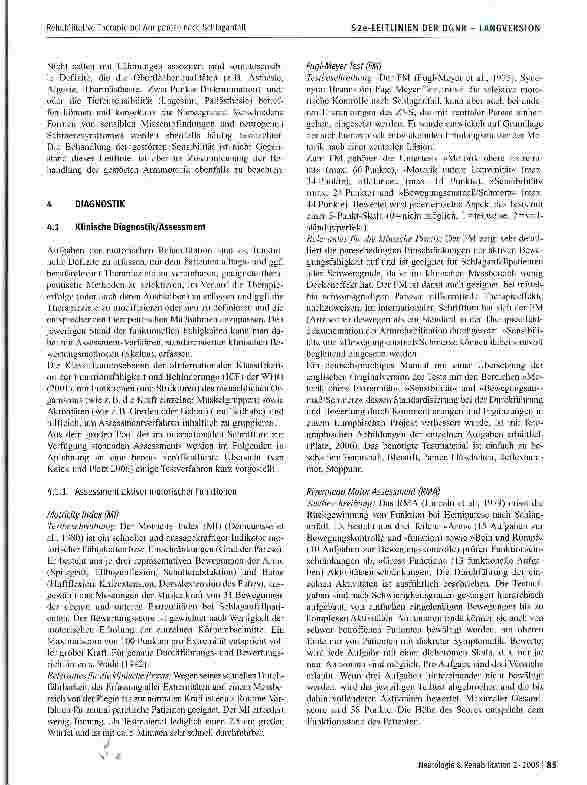 Vorschauseite 5: Rehabilitative Therapie bei Armparese nach Schlaganfall