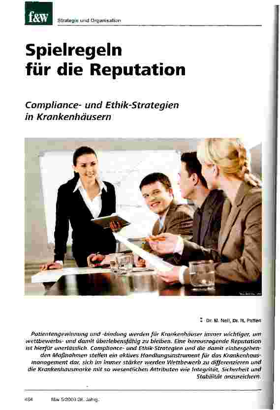 Vorschauseite 1: Spielregeln für die Reputation