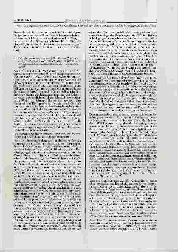 Vorschauseite 3: Schädigungen durch Gewalt im familiären Umfeld und deren opferentschädigungsrechtliche Behandlung durch die Sozialgerichtsbarkeit Teil II