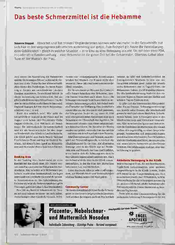 Vorschauseite 1: Das beste Schmerzmittel ist die Hebamme