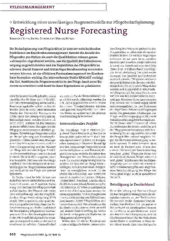 Vorschauseite 1: Registered Nurse Forecasting