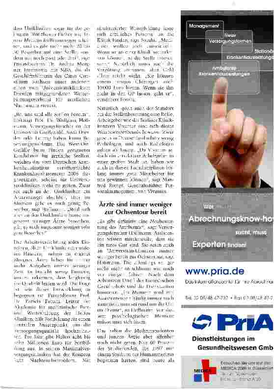 Vorschauseite 2: Ob Stadt oder Land: Der Ärztemangel ist relativ