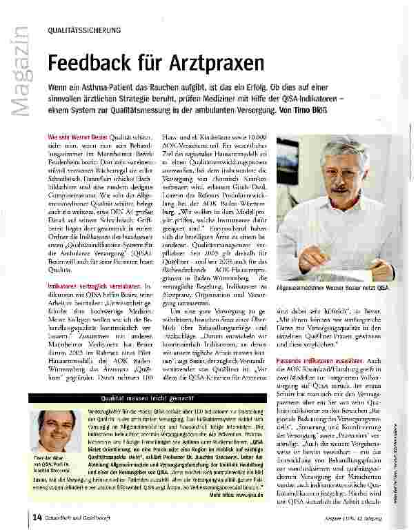 Vorschauseite 1: Feedback für Arztpraxen