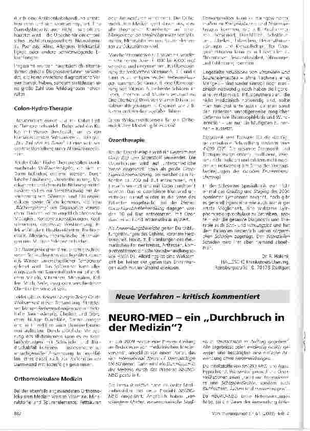 Vorschauseite 2: Alternativmedizinische Lymphom-rezidivprophylaxe in Schweizer Spezialklinik für Ganzheitsmedizin und Zahnheilkunde