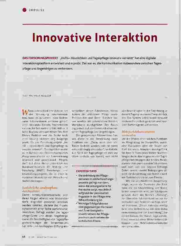 Vorschauseite 1: Innovative Interaktion